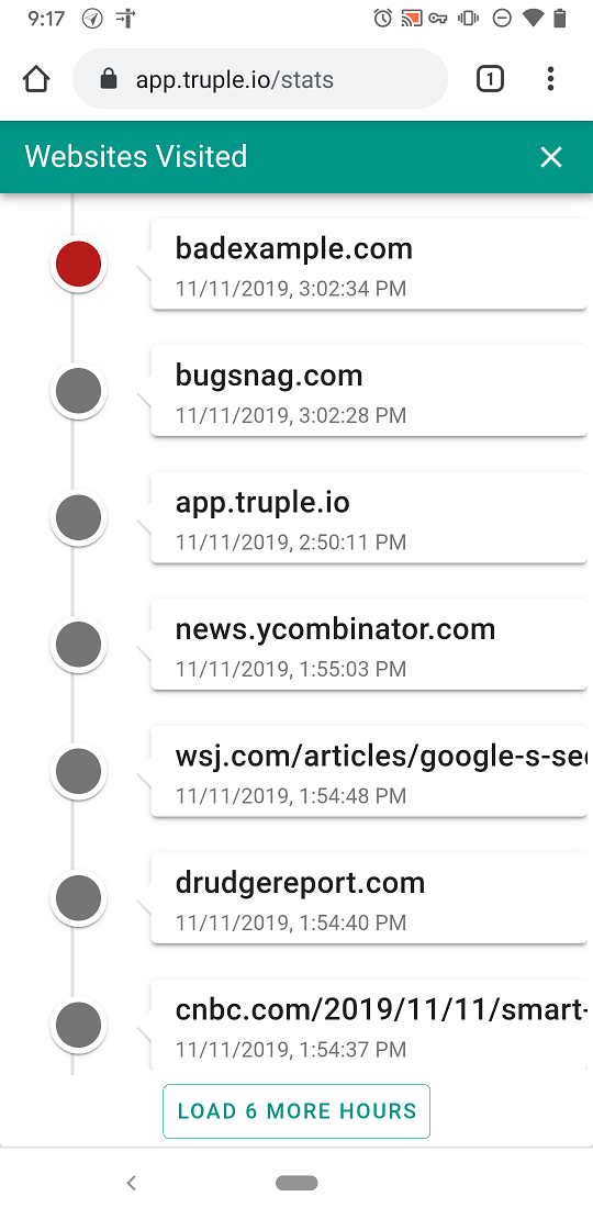 website / domain capture list